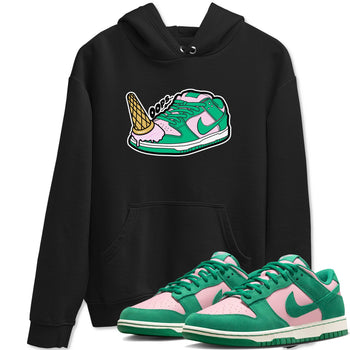 Dunk Low Medium Soft Pink Malachite shirt to match jordans Dropped Ice Cream sneaker tees Dunk Medium Soft Pink Malachite SNRT Sneaker Release Tees unisex cotton Black 1 crew neck shirt