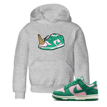 Dunk Low Medium Soft Pink Malachite shirt to match jordans Dropped Ice Cream sneaker tees Dunk Medium Soft Pink Malachite SNRT sneaker release tees baby toddler Heather Grey 1 cotton Shirt