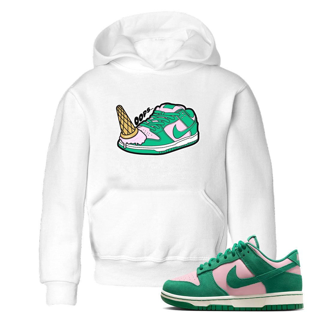 Dunk Low Medium Soft Pink Malachite shirt to match jordans Dropped Ice Cream sneaker tees Dunk Medium Soft Pink Malachite SNRT sneaker release tees baby toddler White 1 cotton Shirt
