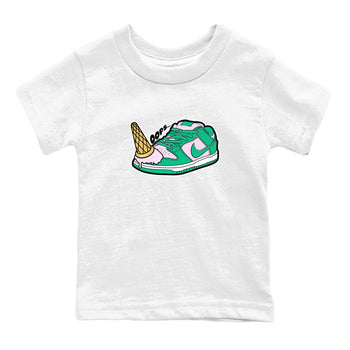 Dunk Low Medium Soft Pink Malachite shirt to match jordans Dropped Ice Cream sneaker tees Dunk Medium Soft Pink Malachite SNRT sneaker release tees baby toddler White 2 cotton Shirt