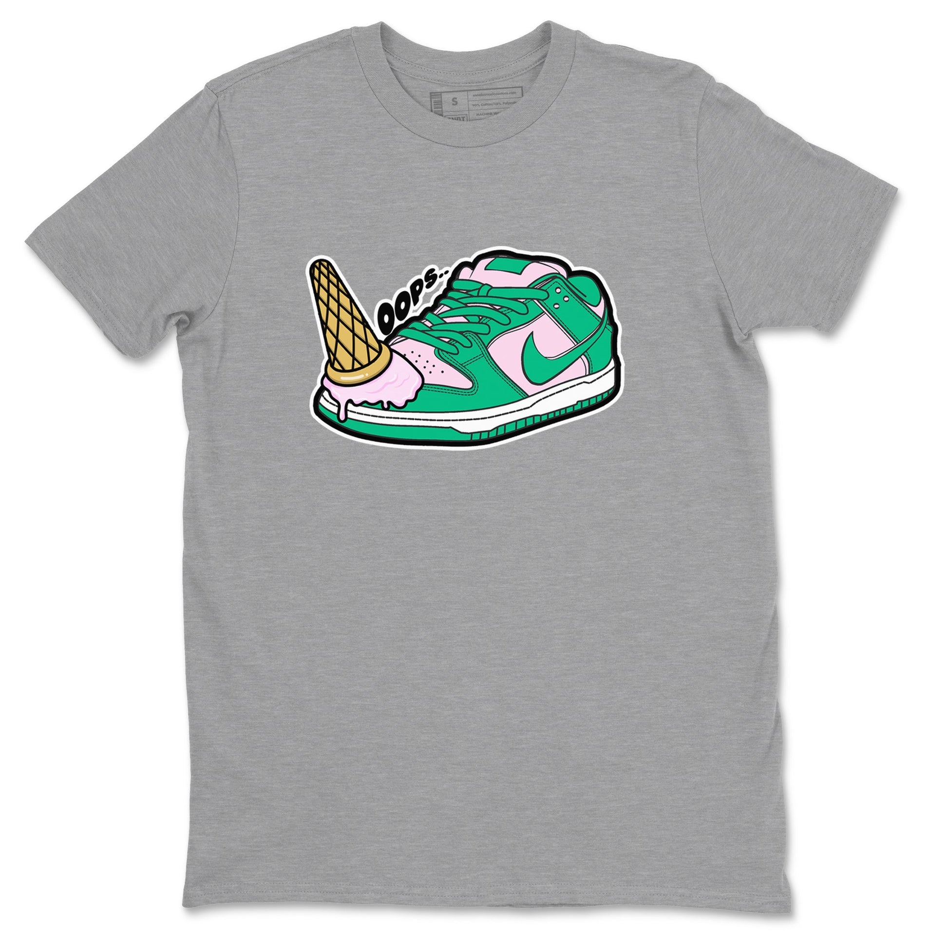Dunk Low Medium Soft Pink Malachite shirt to match jordans Dropped Ice Cream sneaker tees Dunk Medium Soft Pink Malachite SNRT Sneaker Release Tees unisex cotton Heather Grey 2 crew neck shirt
