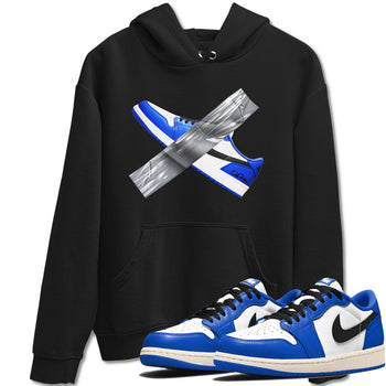 AJ1 Game Royal shirt to match jordans Duct Tape sneaker tees Air Jordan 1 Game Royal SNRT Sneaker Release Tees unisex cotton Black 1 crew neck shirt