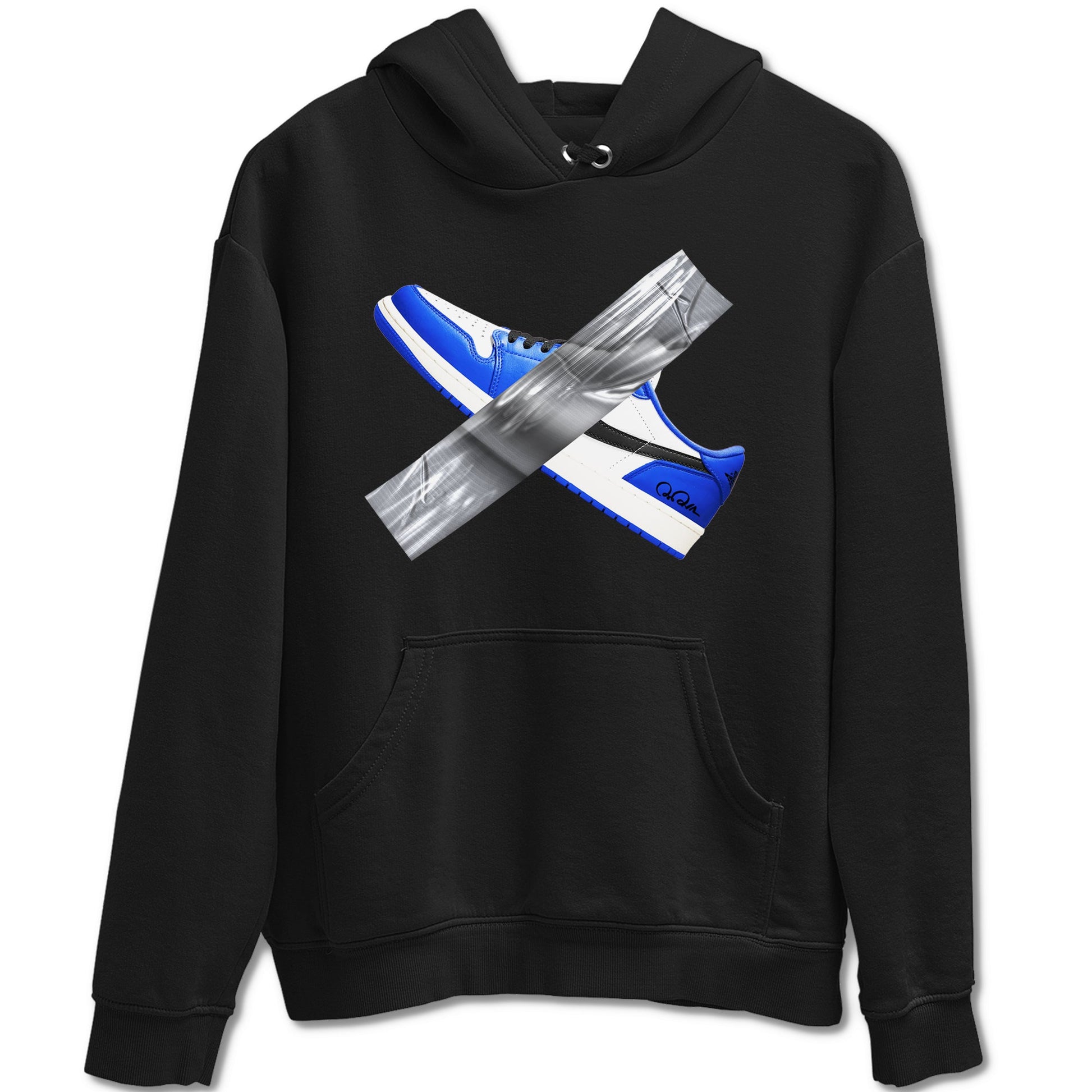 AJ1 Game Royal shirt to match jordans Duct Tape sneaker tees Air Jordan 1 Game Royal SNRT Sneaker Release Tees unisex cotton Black 2 crew neck shirt