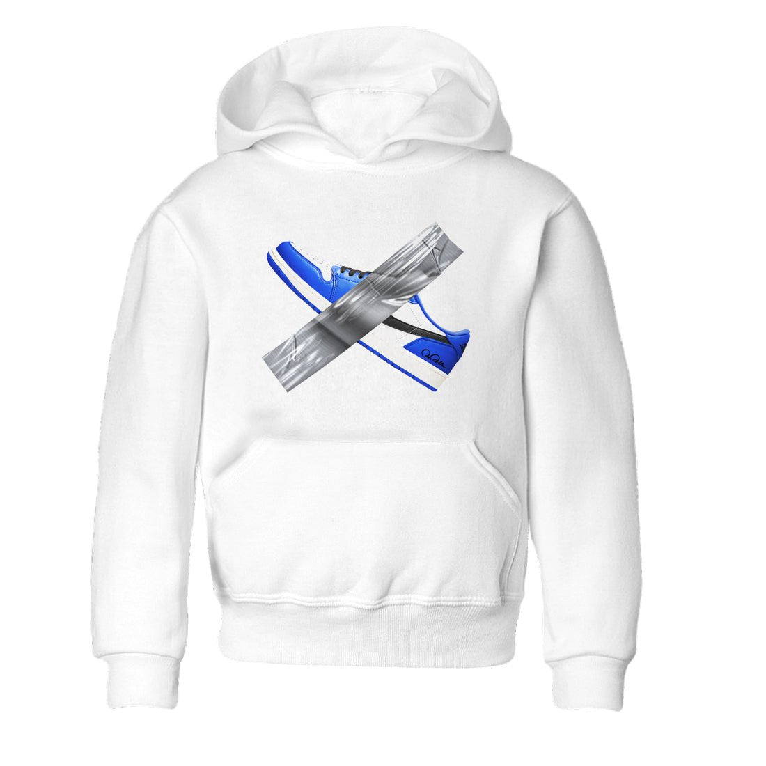 AJ1 Game Royal shirt to match jordans Duct Tape sneaker tees Air Jordan 1 Game Royal SNRT sneaker release tees baby toddler White 2 cotton Shirt