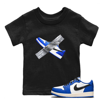 AJ1 Game Royal shirt to match jordans Duct Tape sneaker tees Air Jordan 1 Game Royal SNRT sneaker release tees baby toddler Black 1 cotton Shirt