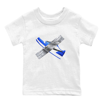 AJ1 Game Royal shirt to match jordans Duct Tape sneaker tees Air Jordan 1 Game Royal SNRT sneaker release tees baby toddler White 2 cotton Shirt