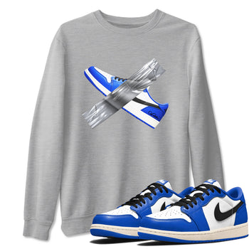AJ1 Game Royal shirt to match jordans Duct Tape sneaker tees Air Jordan 1 Game Royal SNRT Sneaker Release Tees unisex cotton Heather Grey 1 crew neck shirt