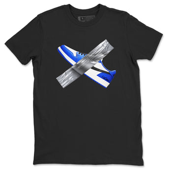 AJ1 Game Royal shirt to match jordans Duct Tape sneaker tees Air Jordan 1 Game Royal SNRT Sneaker Release Tees unisex cotton Black 2 crew neck shirt
