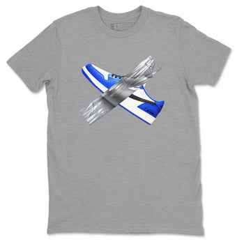 AJ1 Game Royal shirt to match jordans Duct Tape sneaker tees Air Jordan 1 Game Royal SNRT Sneaker Release Tees unisex cotton Heather Grey 2 crew neck shirt