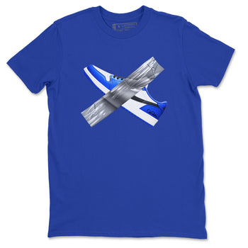 AJ1 Game Royal shirt to match jordans Duct Tape sneaker tees Air Jordan 1 Game Royal SNRT Sneaker Release Tees unisex cotton Royal Blue 2 crew neck shirt