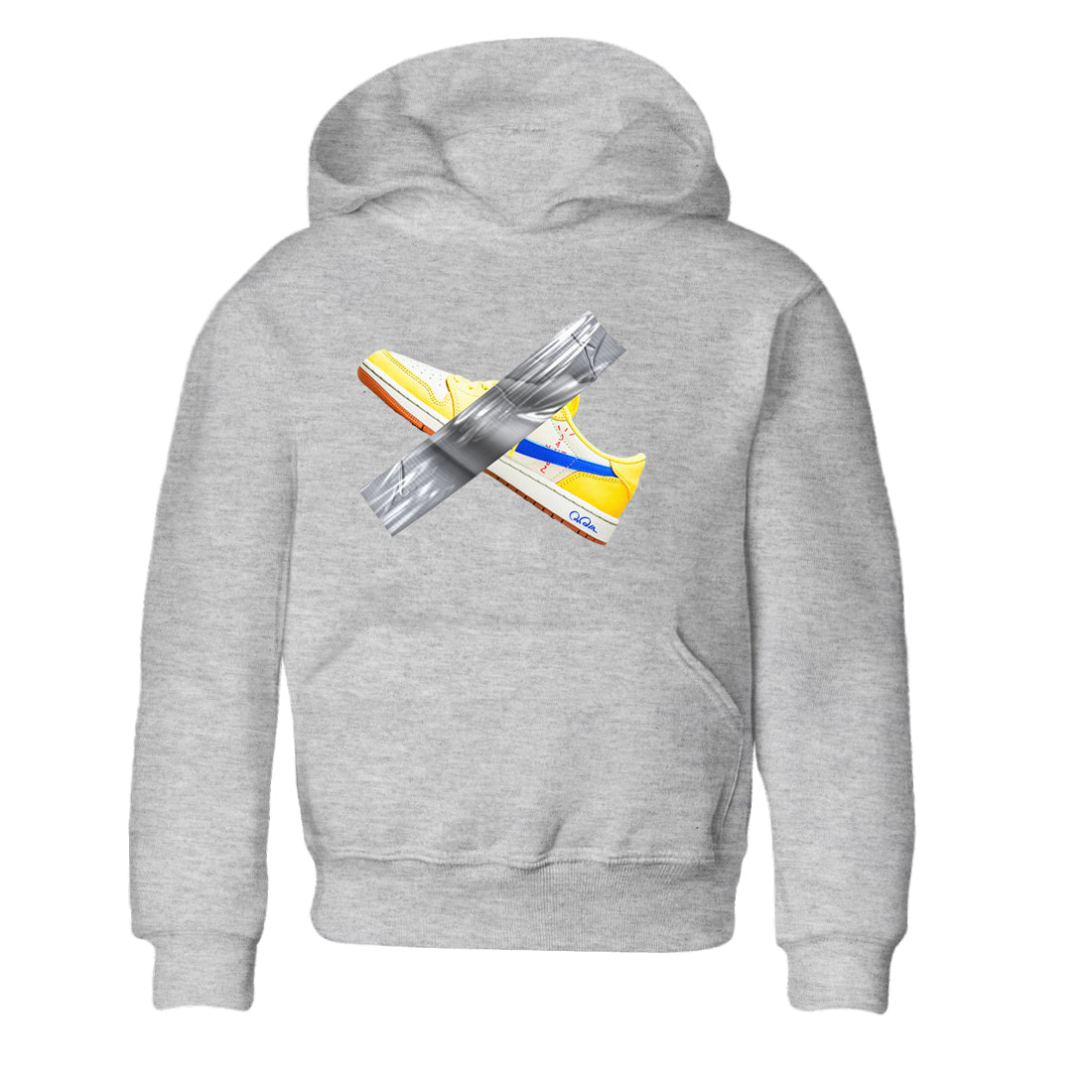 1s Travis Scott Canary shirt to match jordans Duct Tape sneaker tees Air Jordan 1 Travis Scott Canary SNRT sneaker release tees baby toddler Heather Grey 2 cotton Shirt