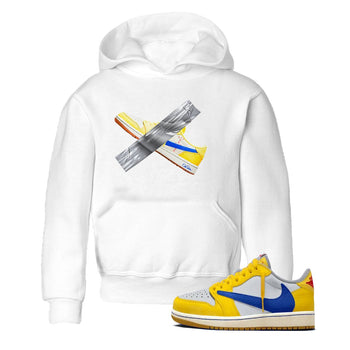 1s Travis Scott Canary shirt to match jordans Duct Tape sneaker tees Air Jordan 1 Travis Scott Canary SNRT sneaker release tees baby toddler White 1 cotton Shirt