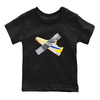 1s Travis Scott Canary shirt to match jordans Duct Tape sneaker tees Air Jordan 1 Travis Scott Canary SNRT sneaker release tees baby toddler Black 2 cotton Shirt