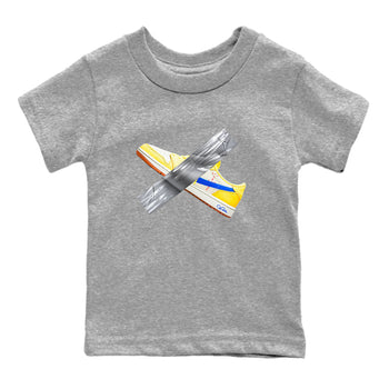 1s Travis Scott Canary shirt to match jordans Duct Tape sneaker tees Air Jordan 1 Travis Scott Canary SNRT sneaker release tees baby toddler Heather Grey 2 cotton Shirt