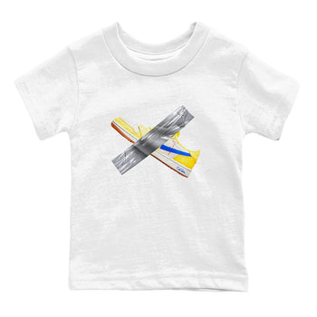 1s Travis Scott Canary shirt to match jordans Duct Tape sneaker tees Air Jordan 1 Travis Scott Canary SNRT sneaker release tees baby toddler White 2 cotton Shirt