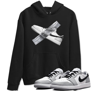 1s Wolf Grey shirts to match jordans Duct Tape sneaker match tees Air Jordan 1 Wolf Grey SNRT Sneaker Tees streetwear brand Black 1 unisex cotton tee