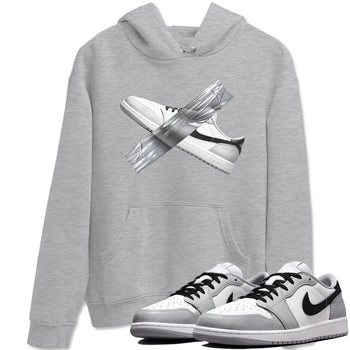 1s Wolf Grey shirts to match jordans Duct Tape sneaker match tees Air Jordan 1 Wolf Grey SNRT Sneaker Tees streetwear brand Heather Grey 1 unisex cotton tee