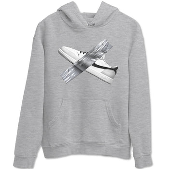 1s Wolf Grey shirts to match jordans Duct Tape sneaker match tees Air Jordan 1 Wolf Grey SNRT Sneaker Tees streetwear brand Heather Grey 2 unisex cotton tee
