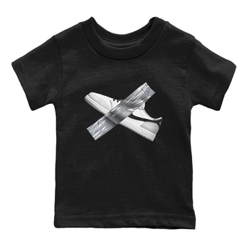 1s Wolf Grey shirts to match jordans Duct Tape sneaker match tees Air Jordan 1 Wolf Grey SNRT Sneaker Tees streetwear brand Baby and Youth Black 2 cotton tee