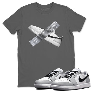 1s Wolf Grey shirts to match jordans Duct Tape sneaker match tees Air Jordan 1 Wolf Grey SNRT Sneaker Tees streetwear brand Cool Grey 1 unisex cotton tee