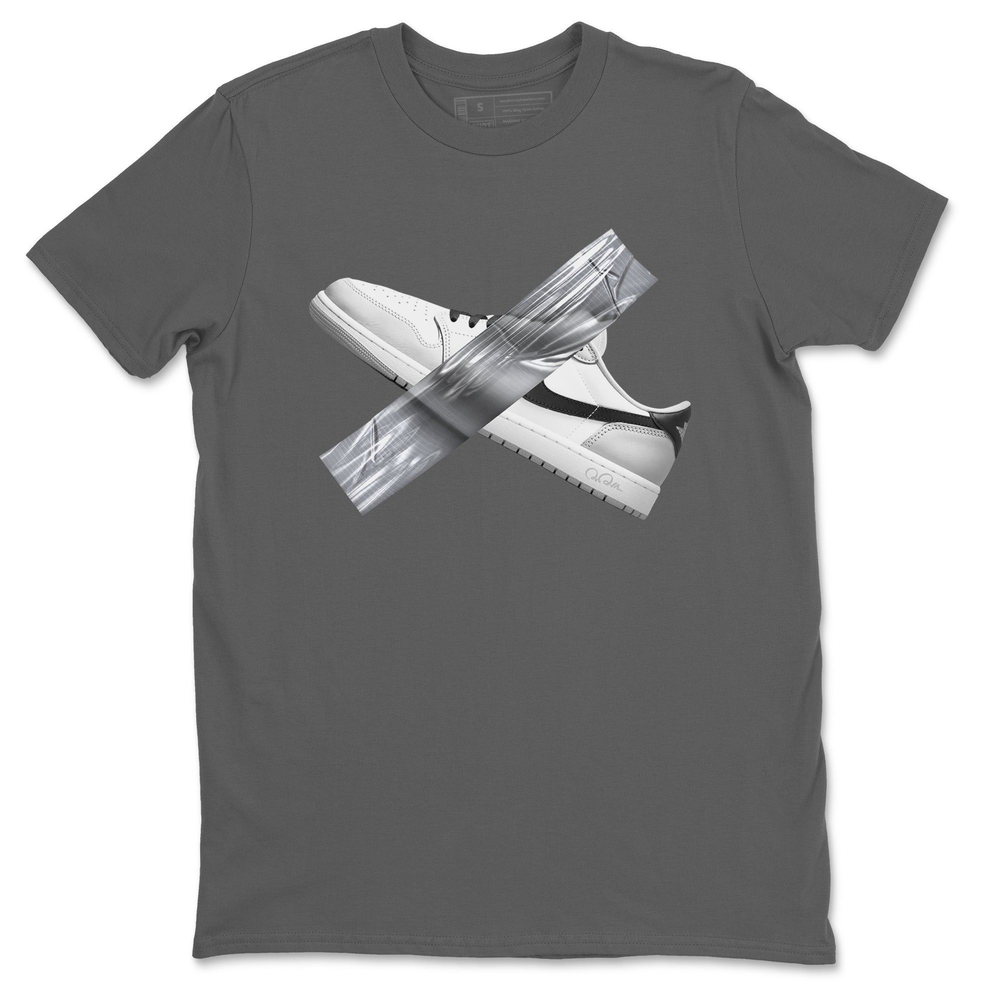 1s Wolf Grey shirts to match jordans Duct Tape sneaker match tees Air Jordan 1 Wolf Grey SNRT Sneaker Tees streetwear brand Cool Grey 2 unisex cotton tee