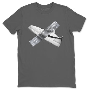 1s Wolf Grey shirts to match jordans Duct Tape sneaker match tees Air Jordan 1 Wolf Grey SNRT Sneaker Tees streetwear brand Cool Grey 2 unisex cotton tee