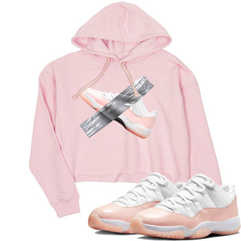 11s Legend Pink shirts to match jordans Duct Tape sneaker match tees Air Jordan 11 Legend Pink SNRT Sneaker Tees streetwear brand Pink 1 crop tee