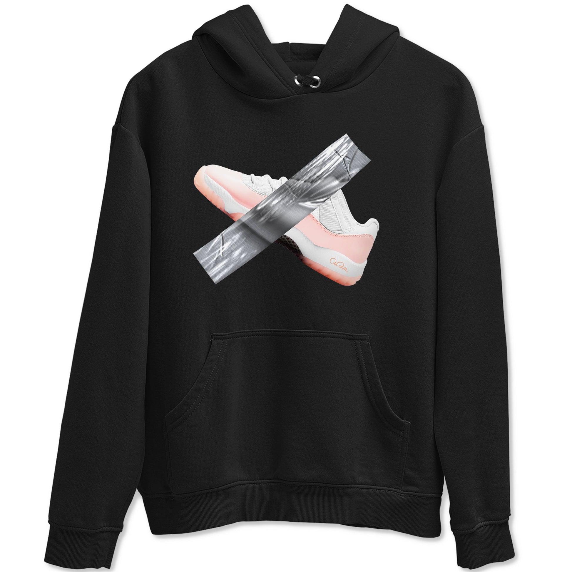 11s Legend Pink shirts to match jordans Duct Tape sneaker match tees Air Jordan 11 Legend Pink SNRT Sneaker Tees streetwear brand Black 2 unisex cotton tee