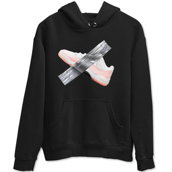 11s Legend Pink shirts to match jordans Duct Tape sneaker match tees Air Jordan 11 Legend Pink SNRT Sneaker Tees streetwear brand Black 2 unisex cotton tee