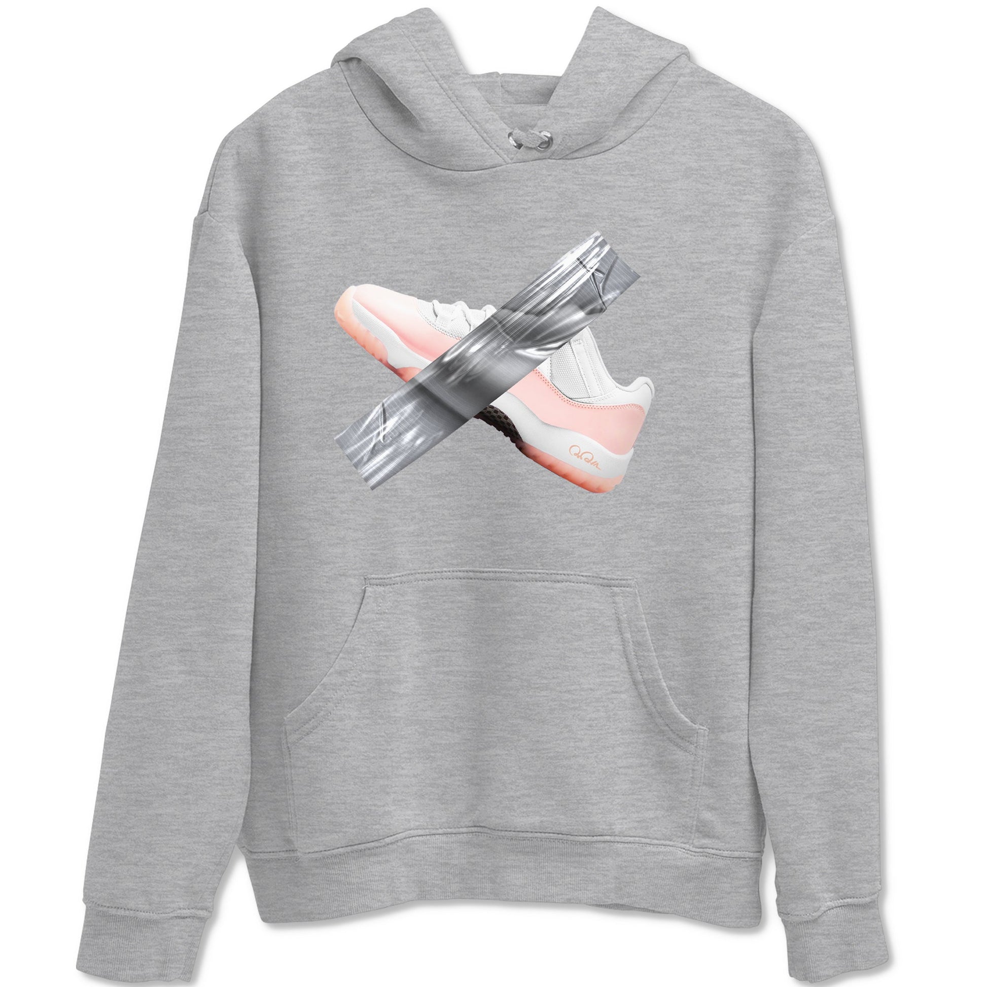 11s Legend Pink shirts to match jordans Duct Tape sneaker match tees Air Jordan 11 Legend Pink SNRT Sneaker Tees streetwear brand Heather Grey 2 unisex cotton tee