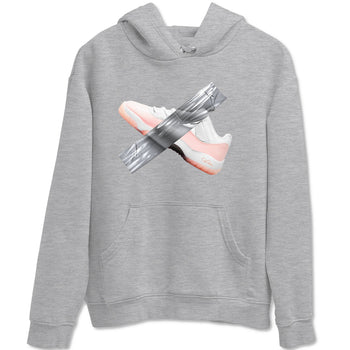 11s Legend Pink shirts to match jordans Duct Tape sneaker match tees Air Jordan 11 Legend Pink SNRT Sneaker Tees streetwear brand Heather Grey 2 unisex cotton tee