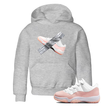 11s Legend Pink shirts to match jordans Duct Tape sneaker match tees Air Jordan 11 Legend Pink SNRT Sneaker Tees streetwear brand Baby and Youth Heather Grey 1 cotton tee