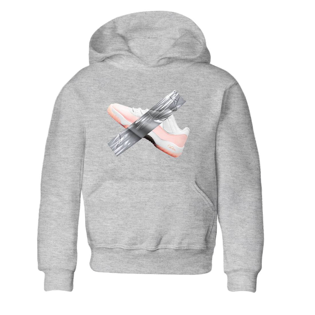 11s Legend Pink shirts to match jordans Duct Tape sneaker match tees Air Jordan 11 Legend Pink SNRT Sneaker Tees streetwear brand Baby and Youth Heather Grey 2 cotton tee