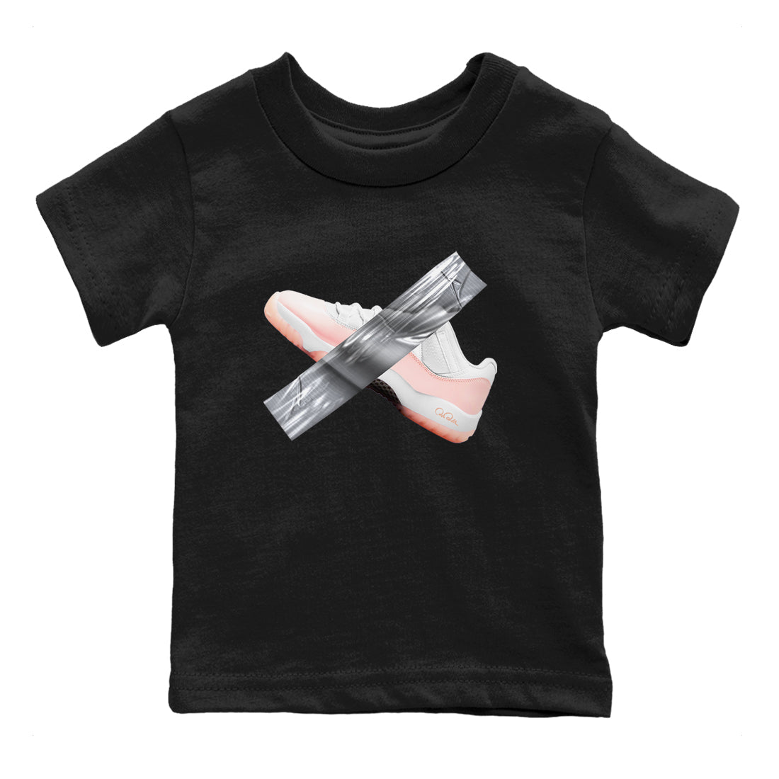 11s Legend Pink shirts to match jordans Duct Tape sneaker match tees Air Jordan 11 Legend Pink SNRT Sneaker Tees streetwear brand Baby and Youth Black 2 cotton tee