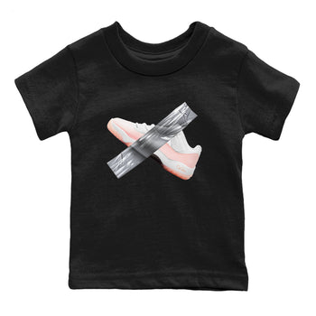 11s Legend Pink shirts to match jordans Duct Tape sneaker match tees Air Jordan 11 Legend Pink SNRT Sneaker Tees streetwear brand Baby and Youth Black 2 cotton tee