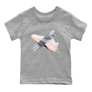 11s Legend Pink shirts to match jordans Duct Tape sneaker match tees Air Jordan 11 Legend Pink SNRT Sneaker Tees streetwear brand Baby and Youth Heather Grey 2 cotton tee