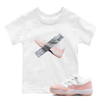11s Legend Pink shirts to match jordans Duct Tape sneaker match tees Air Jordan 11 Legend Pink SNRT Sneaker Tees streetwear brand Baby and Youth White 1 cotton tee