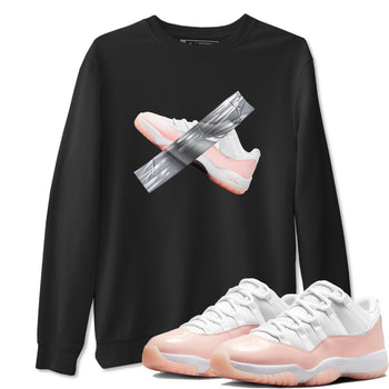 11s Legend Pink shirts to match jordans Duct Tape sneaker match tees Air Jordan 11 Legend Pink SNRT Sneaker Tees streetwear brand Black 1 unisex cotton tee