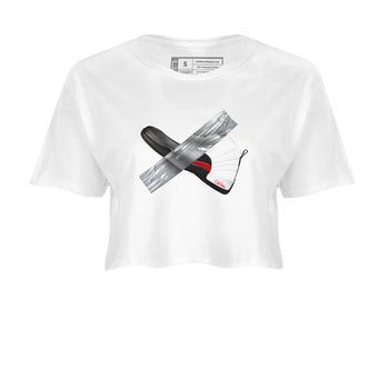 12s Taxi Flip shirts to match jordans Duct Tape sneaker match tees Air Jordan 12 Taxi Flip SNRT Sneaker Tees streetwear brand White 2 crop tee