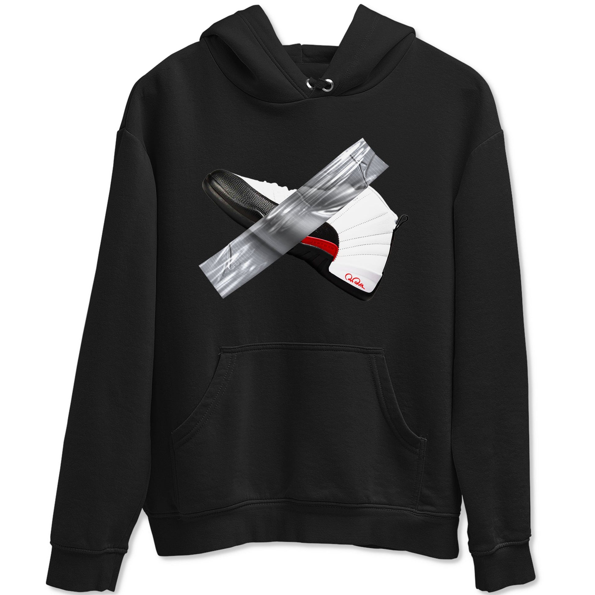 12s Taxi Flip shirts to match jordans Duct Tape sneaker match tees Air Jordan 12 Taxi Flip SNRT Sneaker Tees streetwear brand Black 2 unisex cotton tee