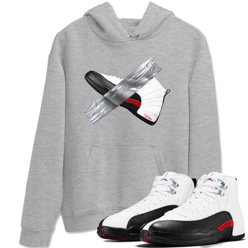 12s Taxi Flip shirts to match jordans Duct Tape sneaker match tees Air Jordan 12 Taxi Flip SNRT Sneaker Tees streetwear brand Heather Grey 1 unisex cotton tee