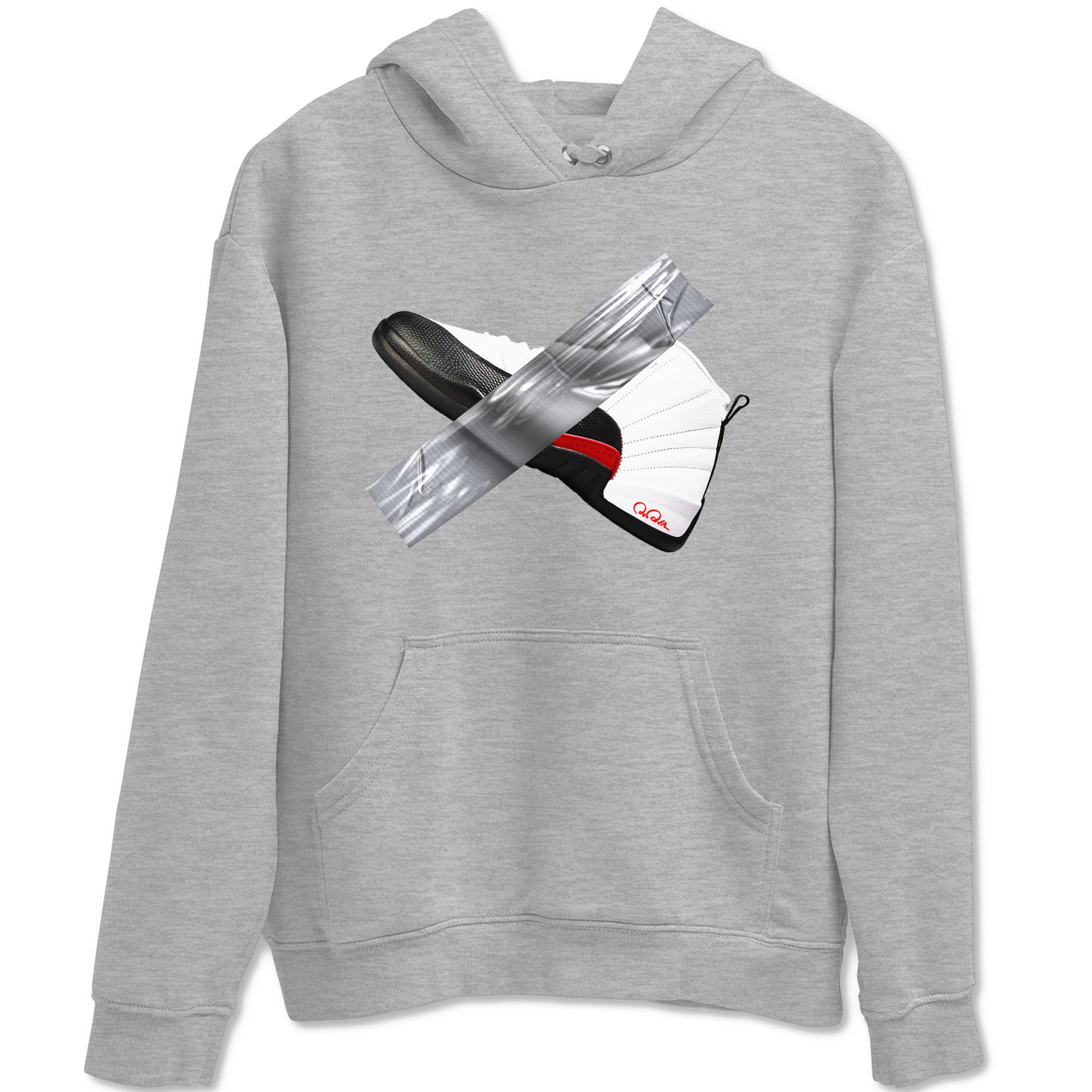 12s Taxi Flip shirts to match jordans Duct Tape sneaker match tees Air Jordan 12 Taxi Flip SNRT Sneaker Tees streetwear brand Heather Grey 2 unisex cotton tee