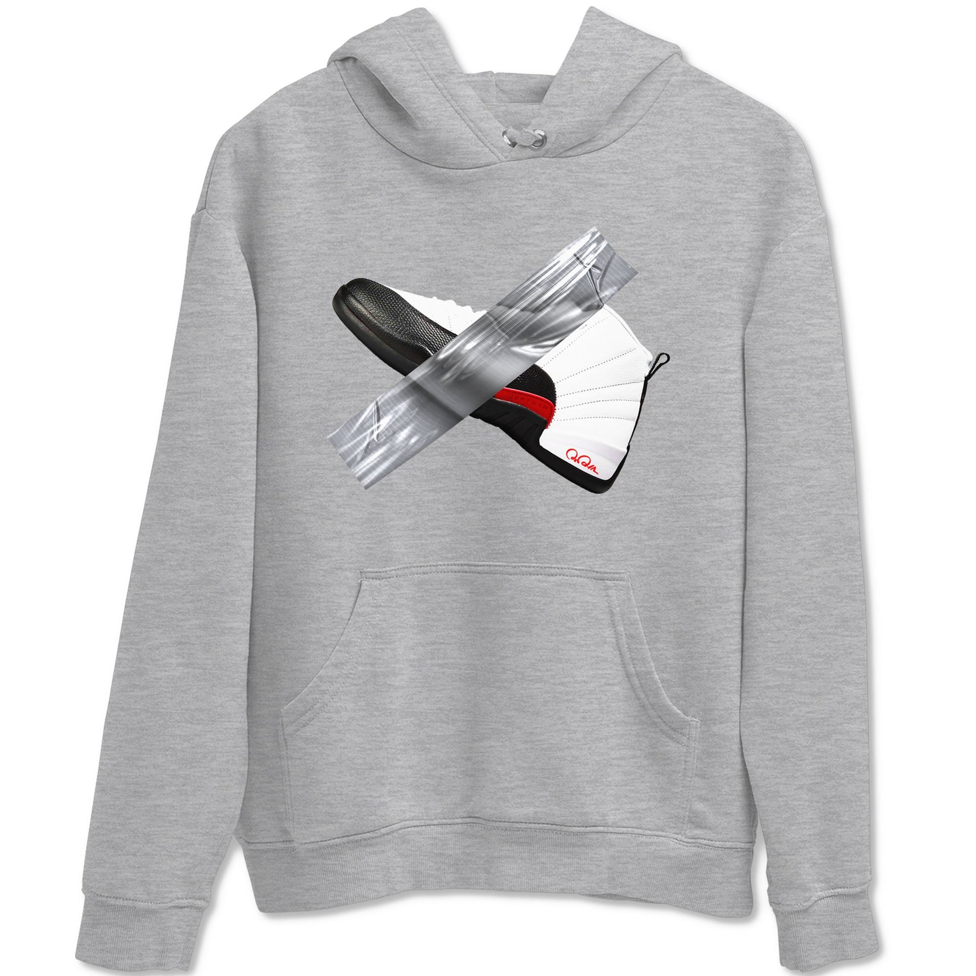 12s Taxi Flip shirts to match jordans Duct Tape sneaker match tees Air Jordan 12 Taxi Flip SNRT Sneaker Tees streetwear brand Heather Grey 2 unisex cotton tee
