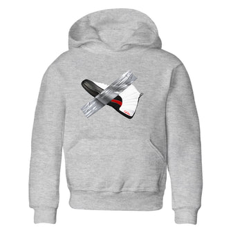 12s Taxi Flip shirts to match jordans Duct Tape sneaker match tees Air Jordan 12 Taxi Flip SNRT Sneaker Tees streetwear brand Baby and Youth Heather Grey 2 cotton tee