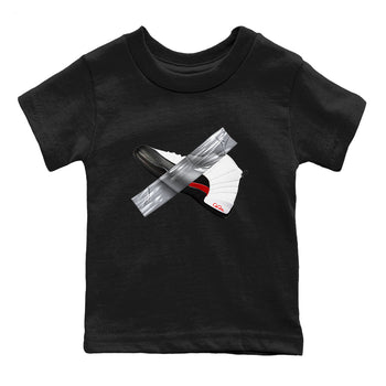 12s Taxi Flip shirts to match jordans Duct Tape sneaker match tees Air Jordan 12 Taxi Flip SNRT Sneaker Tees streetwear brand Baby and Youth Black 2 cotton tee
