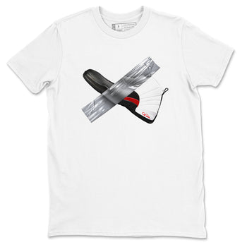 12s Taxi Flip shirts to match jordans Duct Tape sneaker match tees Air Jordan 12 Taxi Flip SNRT Sneaker Tees streetwear brand White 2 unisex cotton tee