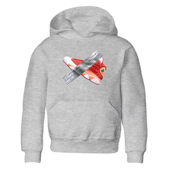 13s Dune Red shirts to match jordans Duct Tape sneaker match tees Air Jordan 13 Dune Red SNRT Sneaker Tees streetwear brand Baby and Youth Heather Grey 2 cotton tee