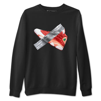 13s Dune Red shirts to match jordans Duct Tape sneaker match tees Air Jordan 13 Dune Red SNRT Sneaker Tees streetwear brand Black 2 unisex cotton tee