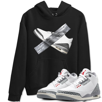 3s Cement Grey shirts to match jordans Duct Tape sneaker match tees Air Jordan 3 Cement Grey SNRT Sneaker Release Tees unisex cotton Black 1 crew neck shirts