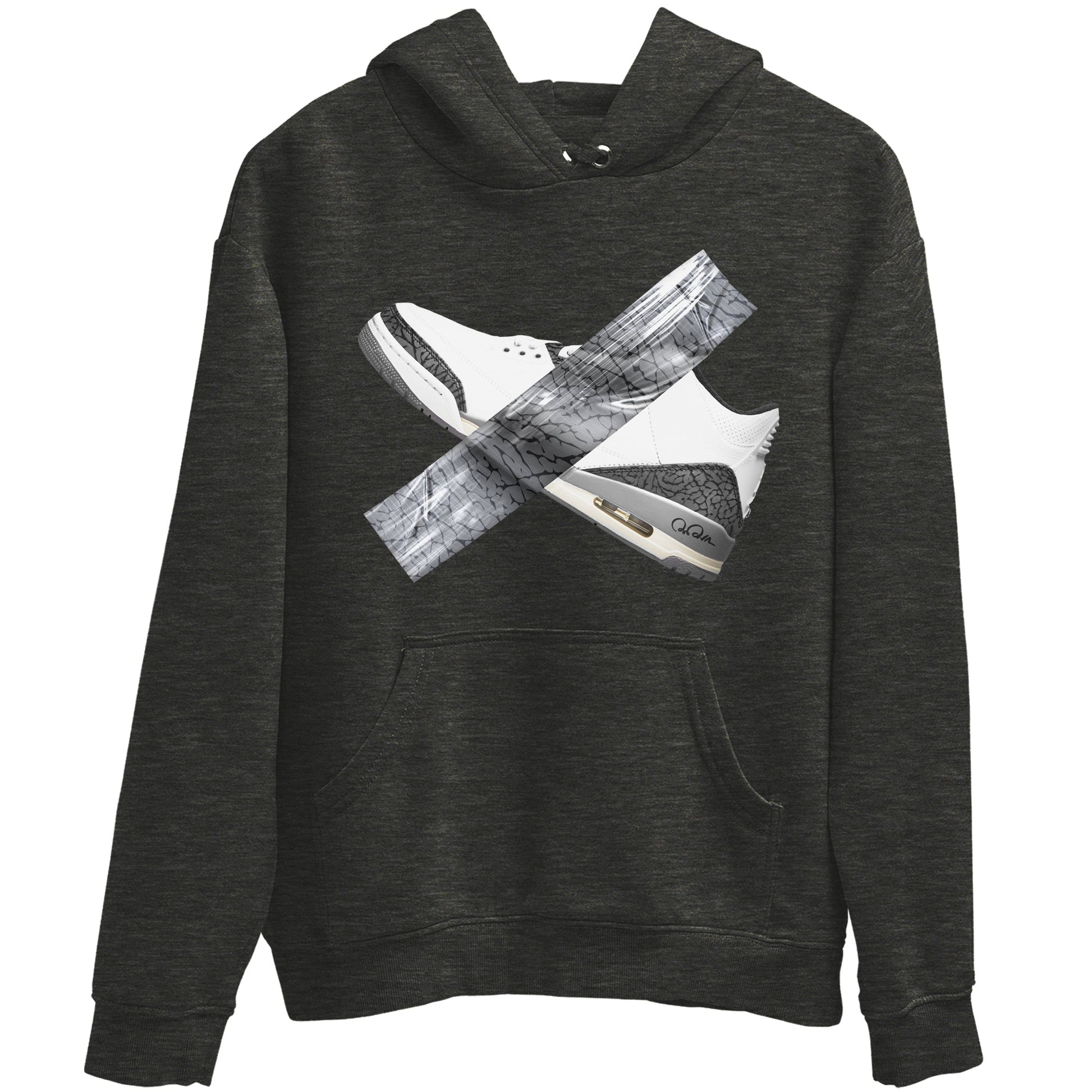 3s Cement Grey shirts to match jordans Duct Tape sneaker match tees Air Jordan 3 Cement Grey SNRT Sneaker Release Tees unisex cotton Charcoal Heather 2 crew neck shirts
